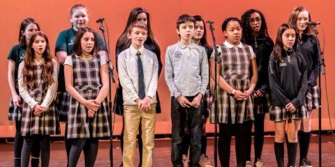 St. Columbkille students singing